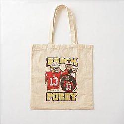 Brock Purdy 49ers Cotton Tote Bag
