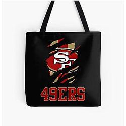 Art San Francisco 49ers All Over Print Tote Bag
