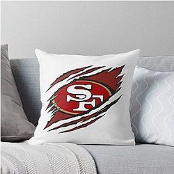 Faithful to the 49ers Bay Throw Pillow