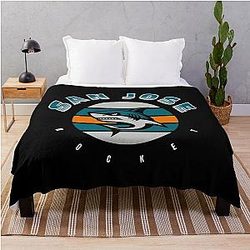 Art and San Jose Sharks Throw Blanket