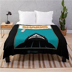 Art San Jose Sharks Throw Blanket
