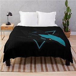 Art San Jose Sharks Throw Blanket