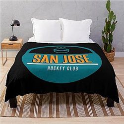 Art San Jose Sharks Throw Blanket