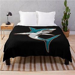 Art San Jose Sharks Throw Blanket