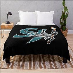 Art San Jose Sharks Throw Blanket
