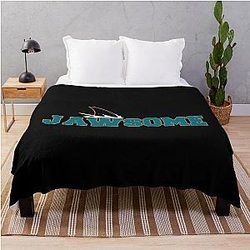 Art San Jose Sharks Throw Blanket