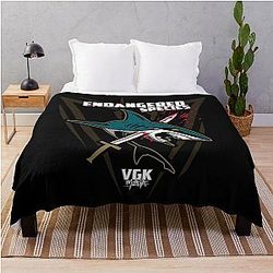 Art San Jose Sharks Throw Blanket