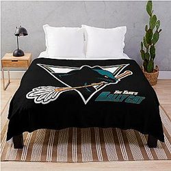 Art San Jose Sharks Throw Blanket