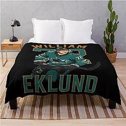 Art San Jose Sharks Throw Blanket