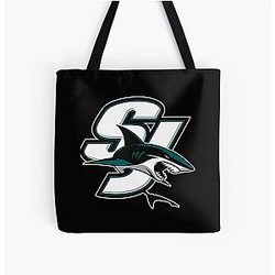 Art San Jose Sharks All Over Print Tote Bag