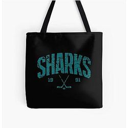 Art San Jose Sharks Tote Bag