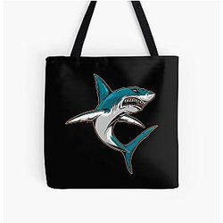 Art San Jose Sharks Over Print Tote Bag