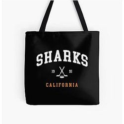 Art San Jose Sharks Tote Bag