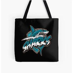 Art San Jose Sharks Tote Bag