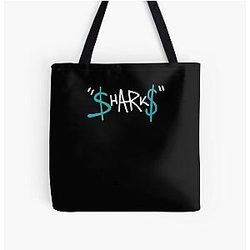 Art San Jose Sharks All Over Print Tote Bag
