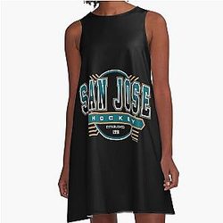 Art San Jose Sharks A Line Dress