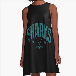 Art San Jose Sharks A-Line Dress