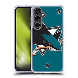 Head Case Designs Officially Licensed NHL Oversized San Jose Sharks Gel Case with Military Grade Protection Compatible with Samsung Galaxy S24 FE and MagSafe