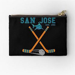 Art San Jose Sharks Zipper Pouch