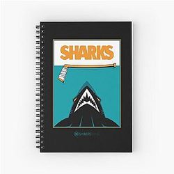 Art San Jose Sharks Spiral Notebook