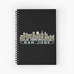 Art San Jose Sharks Spiral Notebook