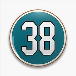 Mario Ferraro Number 38 Jersey San Jose Sharks Pin