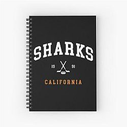 Art San Jose Sharks Spiral Notebook