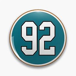 Rudolfs Balcers Number 92 Jersey San Jose Sharks Pin