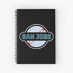 Art San Jose Sharks Spiral Notebook
