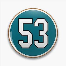 Nicolas Meloche Number 53 Jersey San Jose Sharks Inspired Pin
