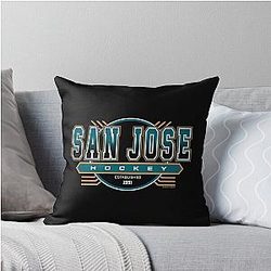 Art San Jose Sharks Throw Pillow