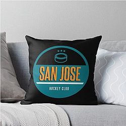 Art San Jose Sharks Throw Pillow