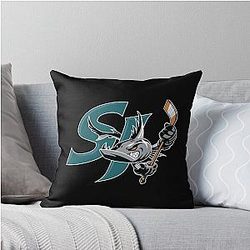 Art for San Jose Sharks Throw Pillow