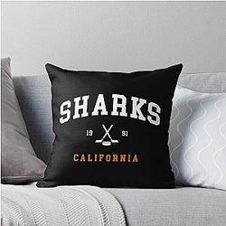 San Jose Sharks Throw Pillow