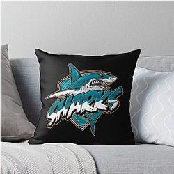 Art San Jose Sharks Throw Pillow