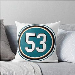 Nicolas Meloche #53 San Jose Sharks Throw Pillow
