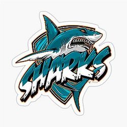 Art San Jose Sharks Sticker