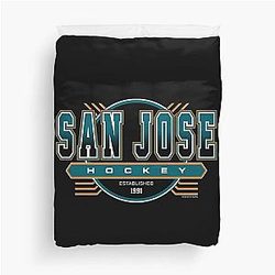 Art San Jose Sharks Duvet Cover