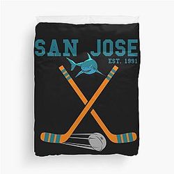 Art San Jose Sharks Duvet Cover