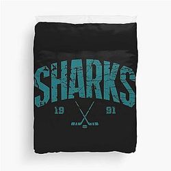 Art San Jose Sharks Duvet Cover