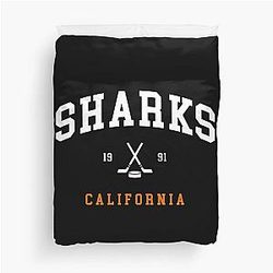 Art San Jose Sharks Duvet Cover