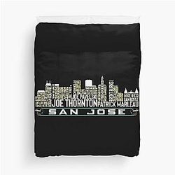 Art San Jose Sharks Duvet Cover