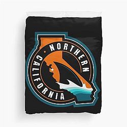 Art San Jose Sharks Duvet Cover
