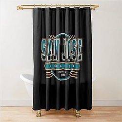 Art San Jose Sharks Shower Curtain