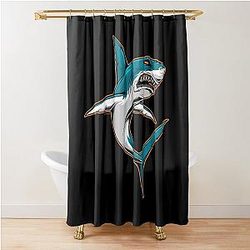 Art San Jose Sharks Shower Curtain