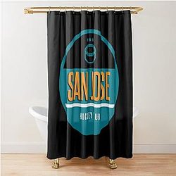 Art San Jose Sharks Shower Curtain