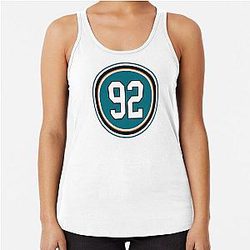 Rudolfs Balcers Number 92 Jersey San Jose Sharks Racerback Tank Top