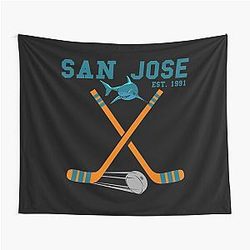 Art San Jose Sharks Tapestry