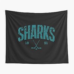 Art San Jose Sharks Tapestry