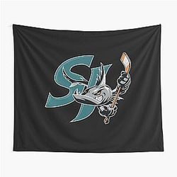 Art San Jose Sharks Tapestry